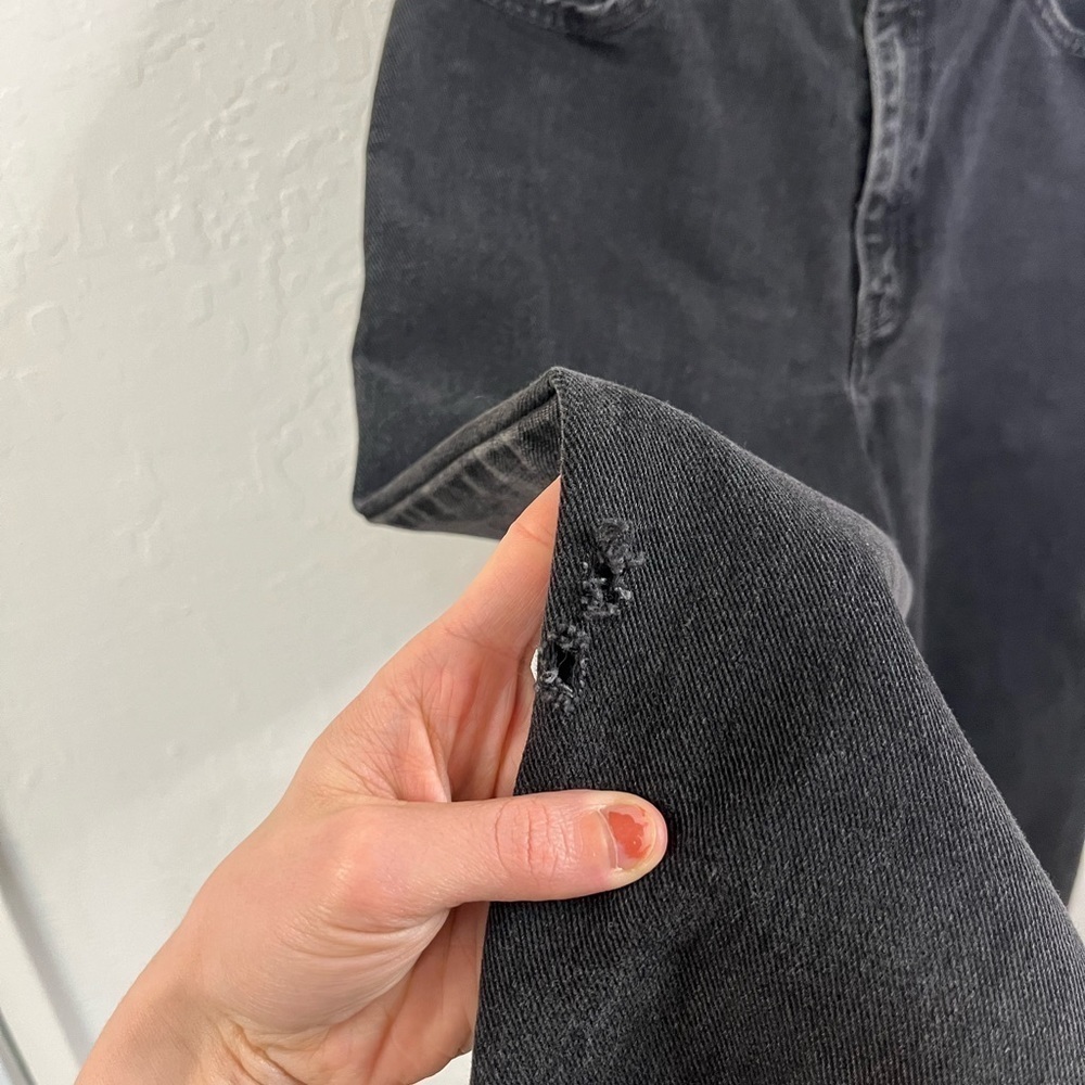 Levi’s Vintage Y2K 2000’s Black Washed 550 Relaxed Fit Tapered Leg Size 8 Med - Picture 9 of 16